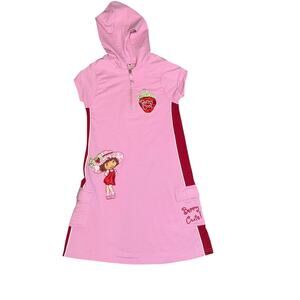 Vintage Y2K 2005 Rare Strawberry Shortcake pink /red dress girls size 7/8